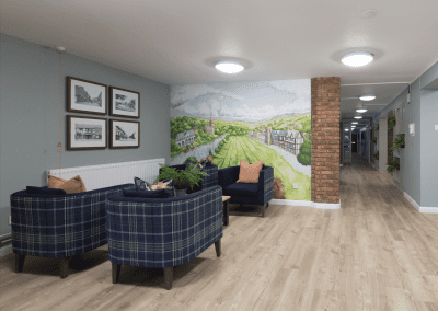 Interior of Orbit Homes Melville House featuring practical yet inviting contract furniture for independent and retirement living.