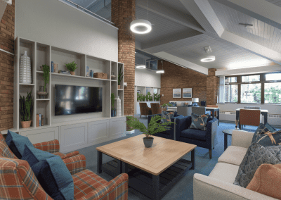 Interior of Orbit Homes Melville House featuring practical yet inviting contract furniture for independent and retirement living.