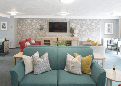 Interior of Orbit Homes Bushey Court featuring comfortable and supportive dining and lounge furniture for independent and retirement living.