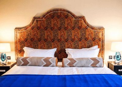 Interior of The Baraset Barn Hotel, Stratford-upon-Avon, featuring warm rustic textures, contract furniture and soft furnishings by Jameson Seating for a refined and relaxed guest experience.