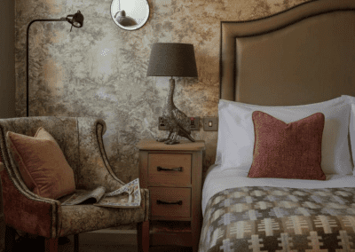 Bespoke headboards, contract furniture, and soft furnishings at The Millstone Mellor, creating a stylish and comfortable interior.