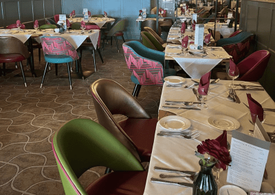 Bespoke hotel furniture featuring bright tones, durable finishes, and welcoming style for guests.