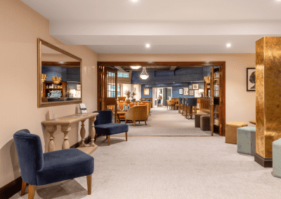 Bespoke restaurant and lounge furniture in bright tones, rich textures and contemporary style for a warm and welcoming guest experience.