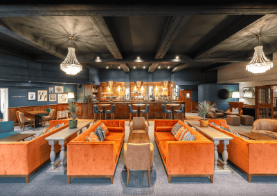 Bespoke restaurant and lounge furniture in bright tones, rich textures and contemporary style for a warm and welcoming guest experience.