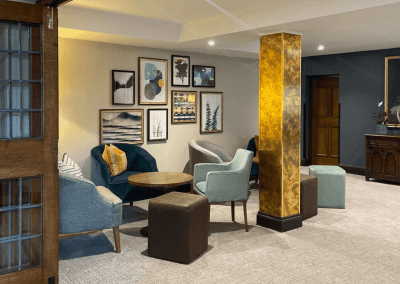 Bespoke restaurant and lounge furniture in bright tones, rich textures and contemporary style for a warm and welcoming guest experience.