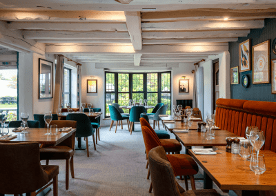 Bespoke restaurant and lounge furniture in bright tones, rich textures and contemporary style for a warm and welcoming guest experience.