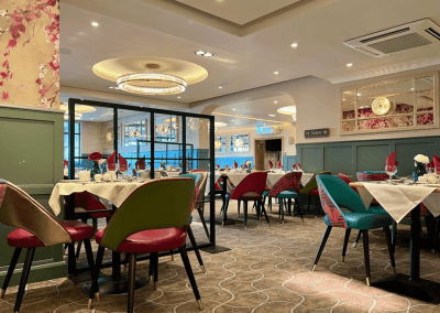 Bespoke hotel furniture featuring bright tones, durable finishes, and welcoming style for guests.