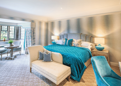 Bespoke hotel furniture featuring bright and modern tones, durable finishes and a welcoming contemporary style for guests.