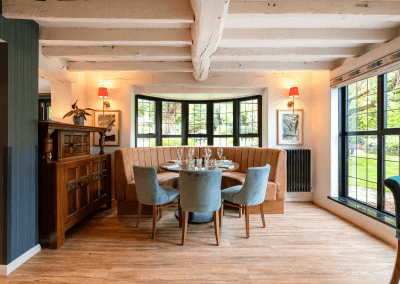 Bespoke restaurant and lounge furniture in bright tones, rich textures and contemporary style for a warm and welcoming guest experience.