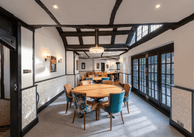 Bespoke restaurant and lounge furniture in bright tones, rich textures and contemporary style for a warm and welcoming guest experience.