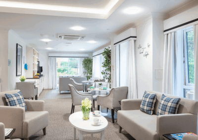 Interior picture of Signature Care Homes, featuring calming and comfortable furniture in a range of rooms, to support senior living.