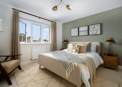 Interiors of Cameron Homes show homes featuring bespoke curtains and blinds by Jameson Seating, complementing family-friendly, modern living spaces.