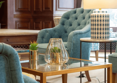 Bespoke lounge furniture at Enterprise Retirement Living communal areas, featuring comfortable seating and elegant, durable designs.