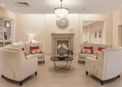 Bespoke lounge furniture for retirement communal areas, featuring comfortable seating and elegant, durable designs.