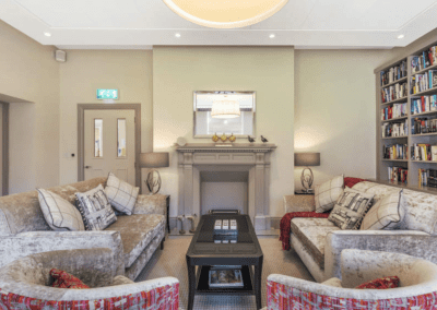 Bespoke lounge furniture for retirement communal areas, featuring comfortable seating and elegant, durable designs.