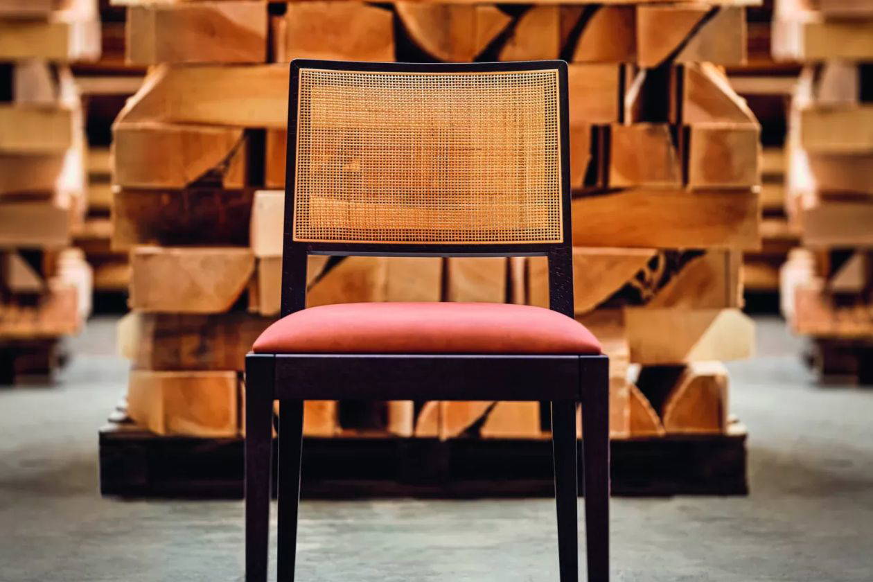 Product image of the Cibelle Collection of dining and lounge chairs