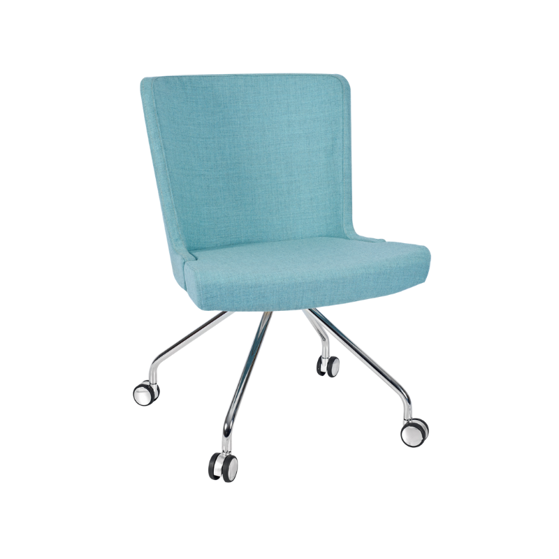 An image of a dining chair showing its frame, seat and backrest.