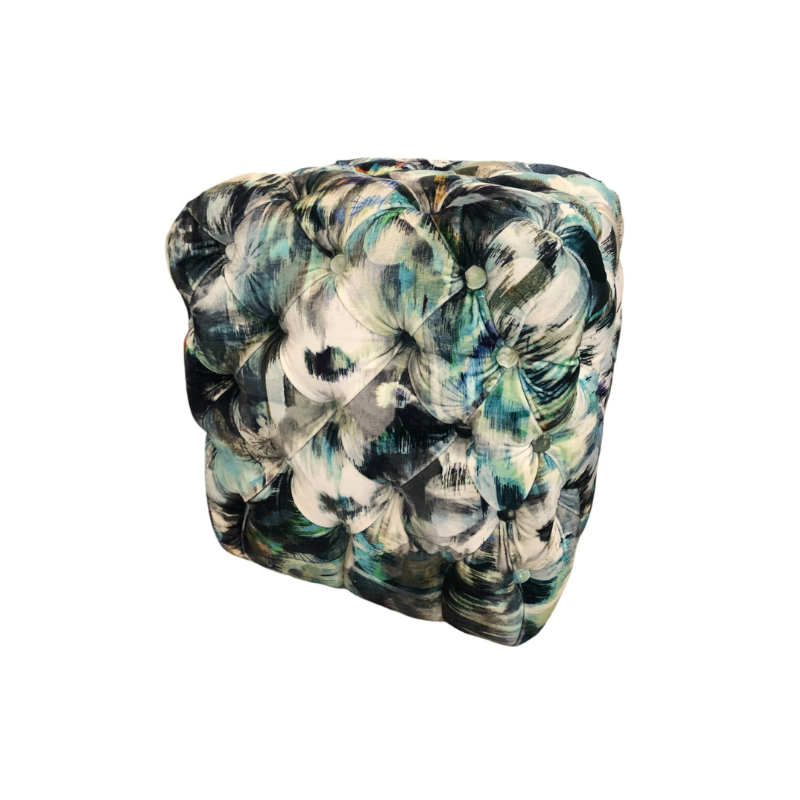 Deep Buttoned Pouffe