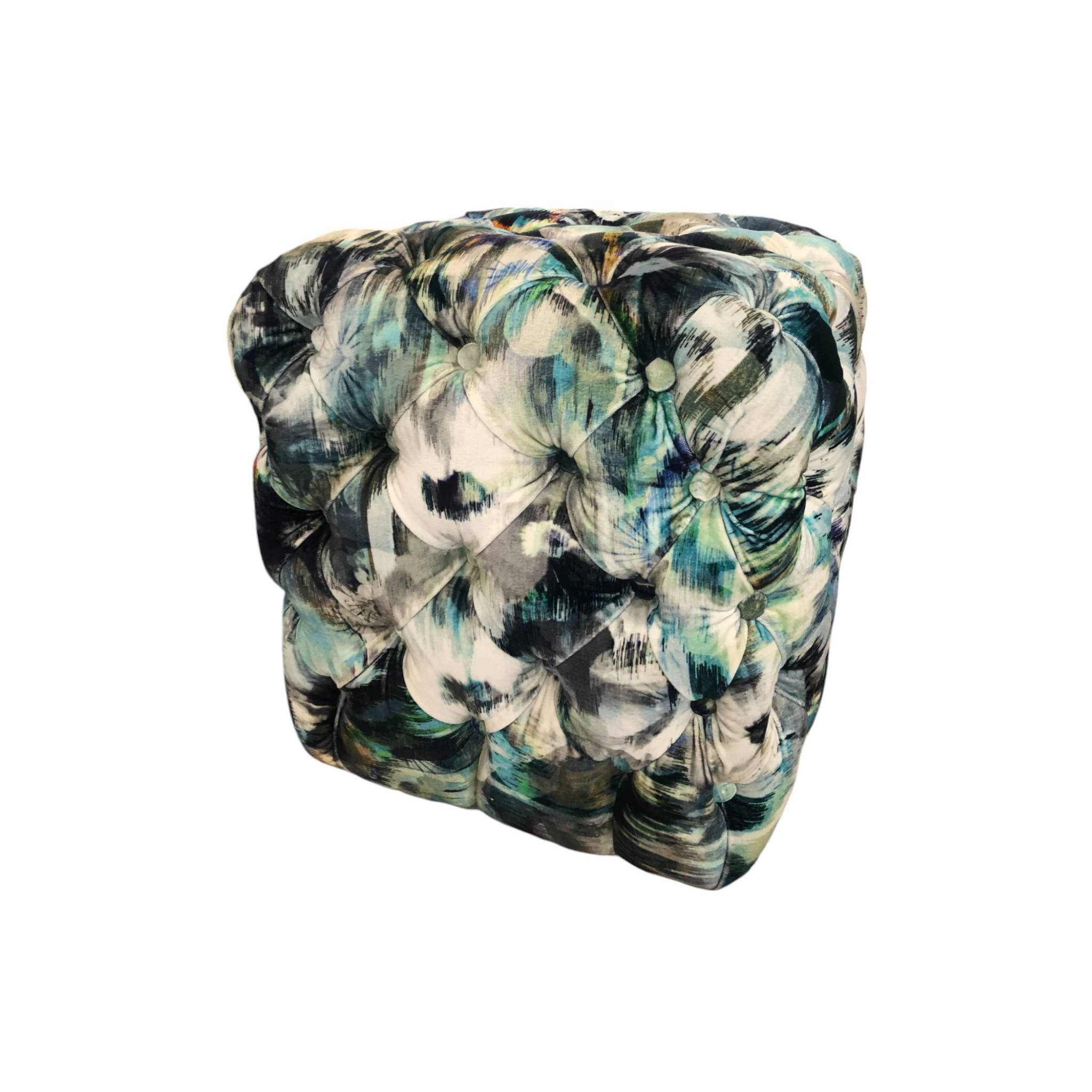 Deep Buttoned Pouffe